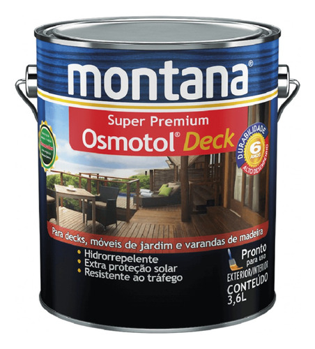 Ver-niz Osmotol Deck Super Premium 3,6lt Natural Ou Ipe