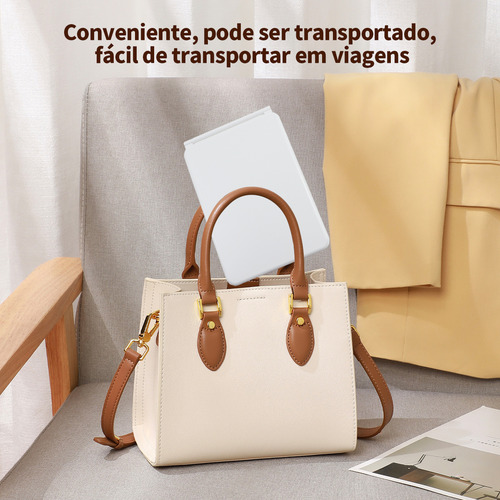 Espelhos Para Maquiagem Led Dobravel E Portátil Com Espelho 10x Carregamento Usb Fonte De Luz De Três Cores Cor Branco