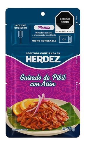 Guisado De Pibil Con Atun Herdez Con Cubierto Sobre 75g