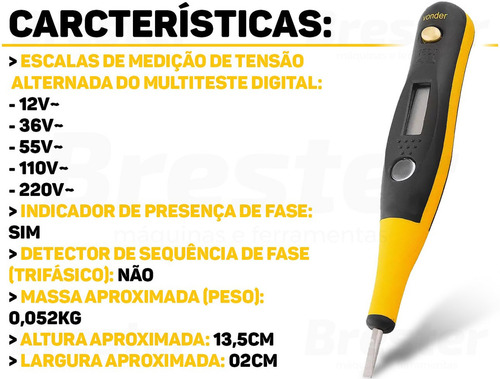 Caneta Detectora De Tensão Chave Teste Medidor De Voltagem