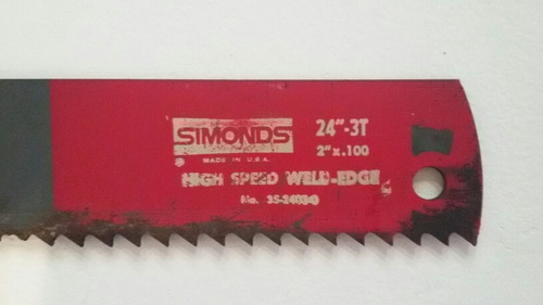 Hoja De Sierra Vaiven Marca Simonds 24 Pulgadas X 2 X 100
