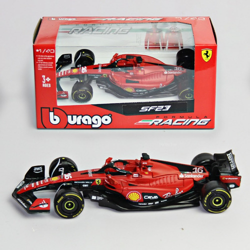 Bburago Ferrari Sf23 #16 F1 Charles Leclerc 2023 Fia 1/43
