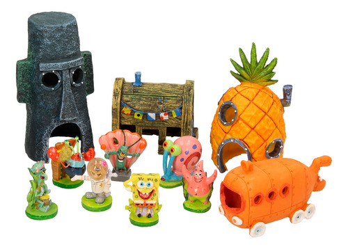 Caracol Gary 5cm Linea Bob Esponja - Adorno En Resina