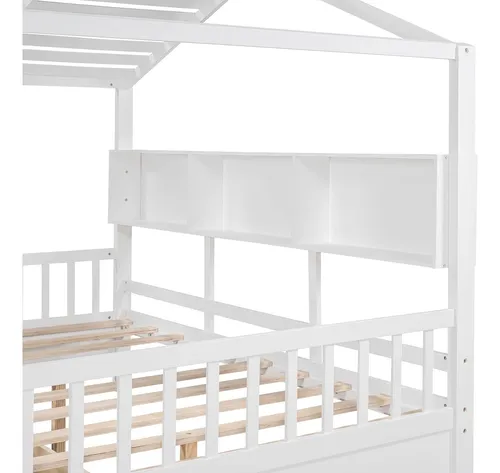Merax Sofá Cama De Madera Con Cajones Y Estantes