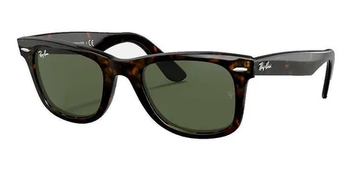 Minimizar vaquero Contrapartida Anteojos de sol Ray-Ban Wayfarer Original Classic Large con marco de  acetato color polished tortoise, lente green de cristal clásica, varilla  polished tortoise de acetato - RB2140