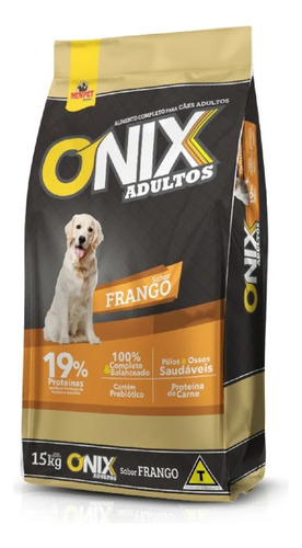 Ração Onix 15 Kg, 19% Proteína, Sem Corante, Cães Adultos