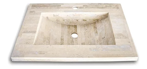 Mueble Baño Bacha Mesada Travertino 50cm - Cirobam