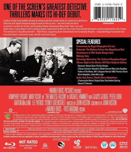 Blu-ray Relíquia Macabra - The Maltese Falcon - Importado