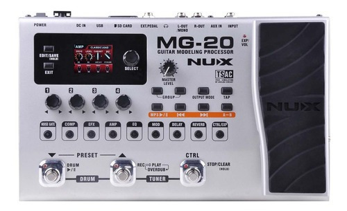 Pedalera Efecto Para Guitarra Nux Mg20 Multiefectos