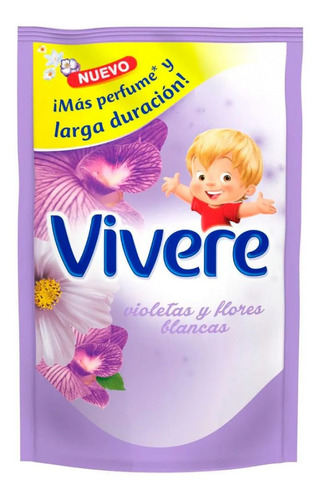 Suavizante Para Ropa Vivere Violetas Y Flores Blancas 900 Ml