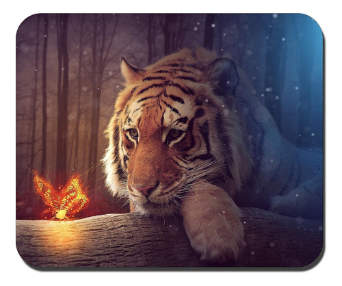 Mouse Pad Antideslizante 24x20cm Diseno Tigre De Bengala