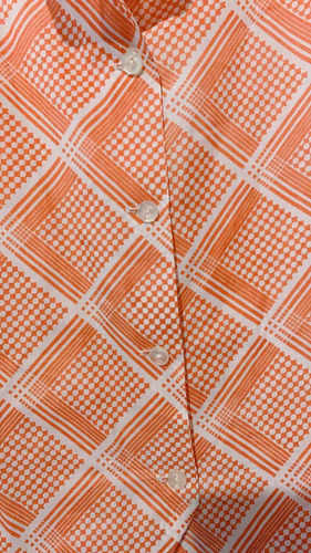 Blusa Cuadrille Naranja Vintage