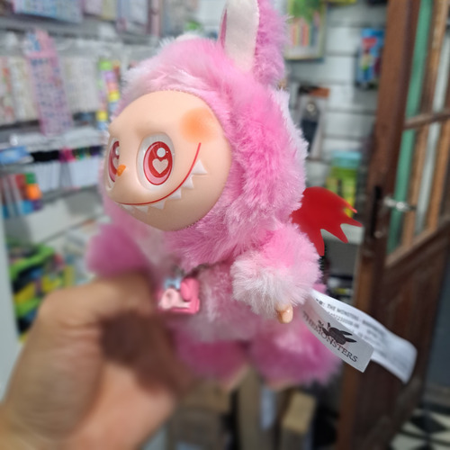 Labubu Peluche Llavero The Monsters Exclusivos Rosa Con Camara