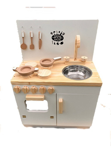 Cocina De Madera Estilo Montessori