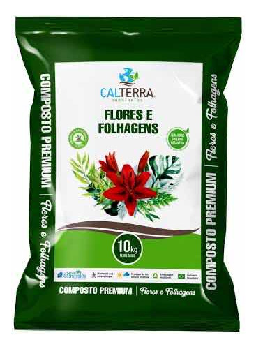 Substrato Composto Premium P/ Flores Folhagem 10 Kg Calterra