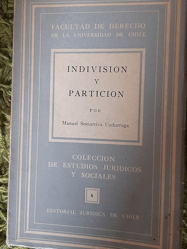 Indivision Y Particion Tomo Ii Manuel Somarriva (Usado)