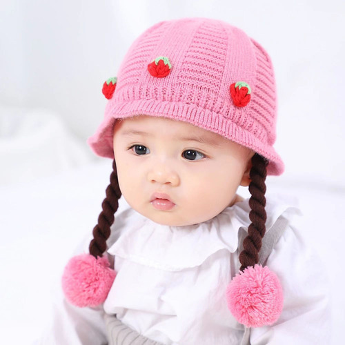 Gorro De Punto Para Bebé, Cálido Y Resistente Al Viento, Con