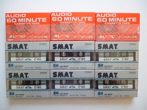 9 Cassette En Blanco Nuevos De 60 Minutos  A S/. 30 (lote)