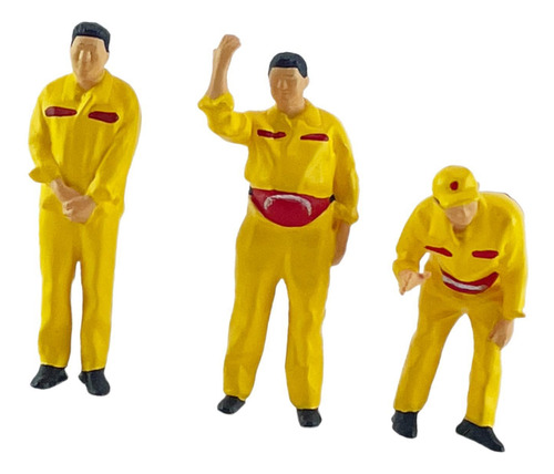Figuras De Personas De Gasolinera Pequeña, Amarillo