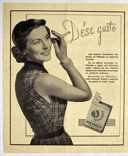 Cigarrillos Pielroja Publicidad De 1951