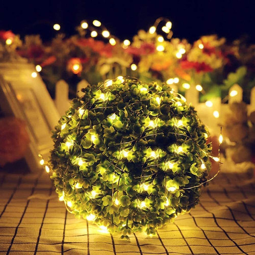 Aa Paquete De 50 Luces De Hadas Con Pilas, 3 Modos, 20 Led,