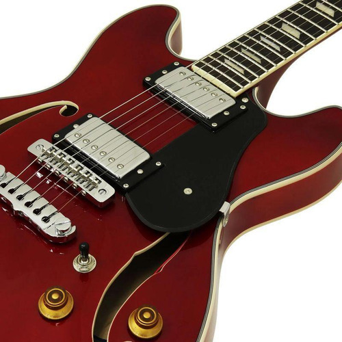 Guitarra Aria Semi Acustica Pro Hollow Ta Classic Wine Red Destro Bordô Pau-rosa
