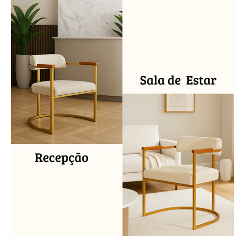 Cadeira Poltrona Sala Jantar Penteadeira Quarto Luxo