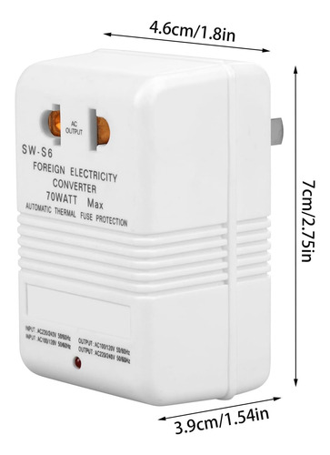 Convertidor De Voltaje De Moncer 70w Pase Y Transformador De