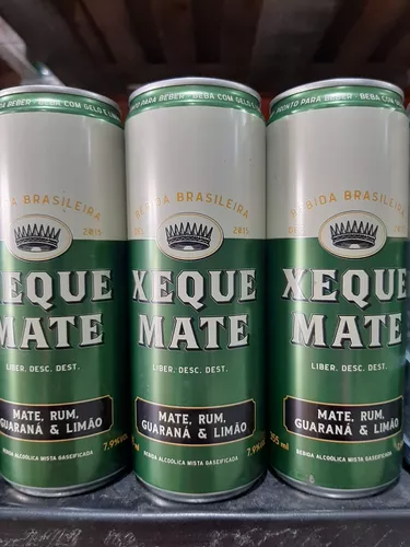 Xeque Mate Rum, Mate, Guaraná & Limão - CX C/12 Latas 355ml