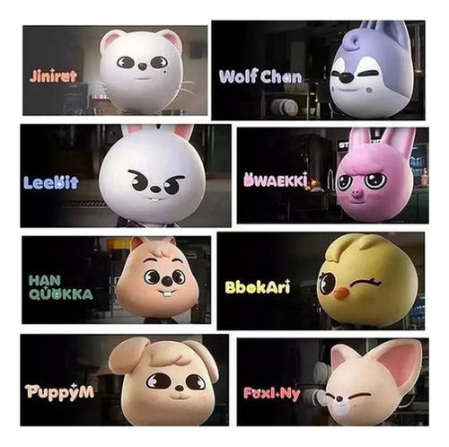 1 8pcs Juguetes De Peluche De Animales De Dibujos Animados