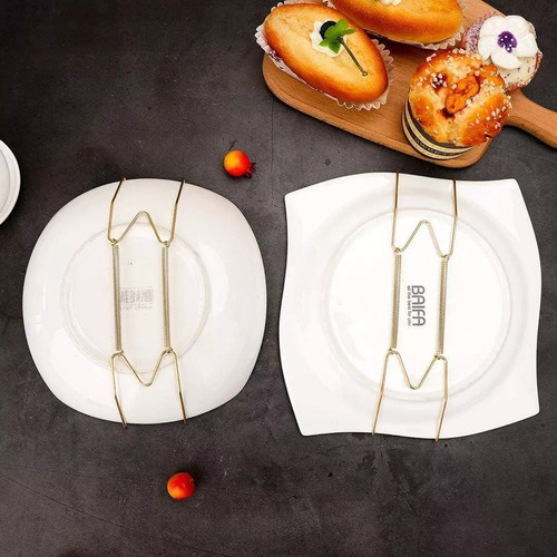 Soporte Para Colgar Platos En Forma De F De Acero Inoxidable