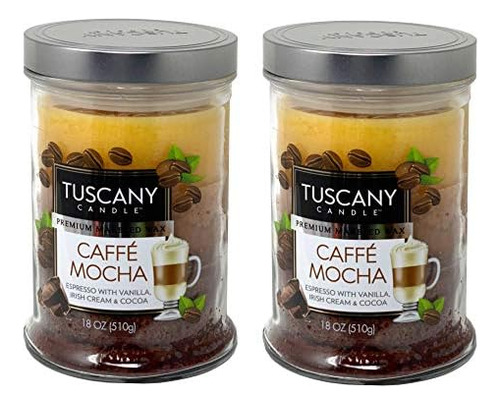 Vela Per  Tuscany De 18 Oz, Aroma Caffe Mocha, Paquete ...