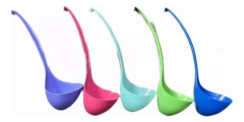 5 Cucharon Grande De Plastico Para Agua, Colores 