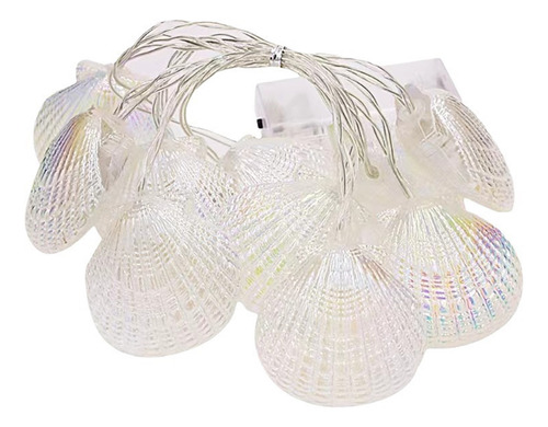 Cadena De Luces Led En Forma De Estrella Con Conchas De Made