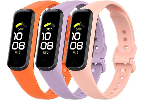 3 Mallas Para Reloj Samsung Galaxy Fit2 (colores De La Foto)