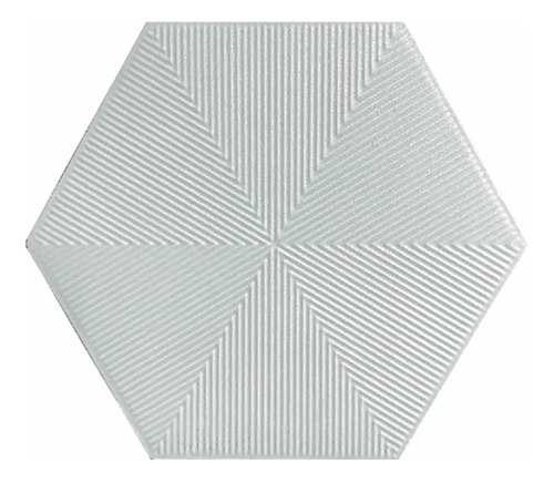 Ceramica Para Pared Hexagonal Con Relieve Blanco Serie Hex-c