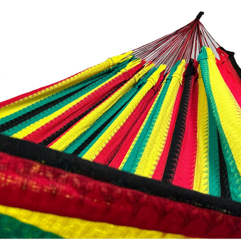 Imagen 4 de 7 de Hamaca Yucateca 100% Algodón Colores (verde,amarillo,rojo)