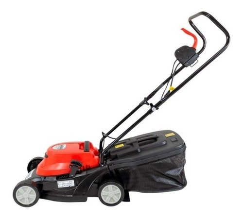 Cortador de grama elétrico Garthen GC-34 com cesto recolhedor 1800W preto e vermelho 127V