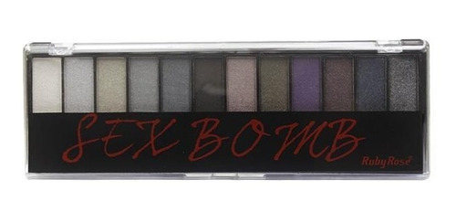 Imagem 2 de 4 de Paleta De 12 Sombras + 1 Primer Ruby Rose
