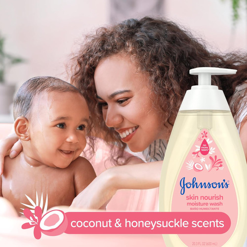 Johnson's Skin Nourish Moisture Wash, Jabón Para Bebés Con A
