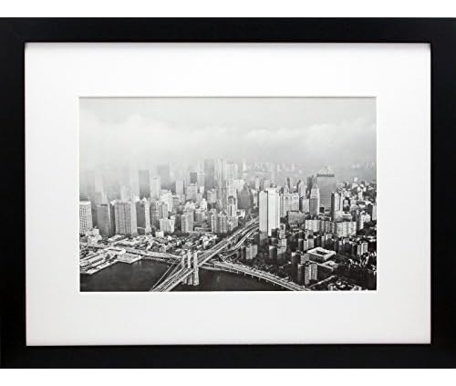 12x16 Black Gallery Picture Frame With 8x12 Mat - Wide ...