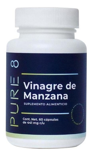 Pure 8 Vinagre De Manzana 60 Cápsulas