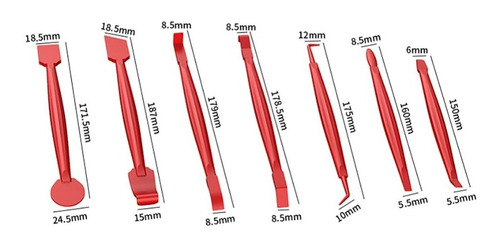 Imagen 4 de 6 de Espatula Para Ploteo Polarizado Vinilo X 7 Pz Profesional S.