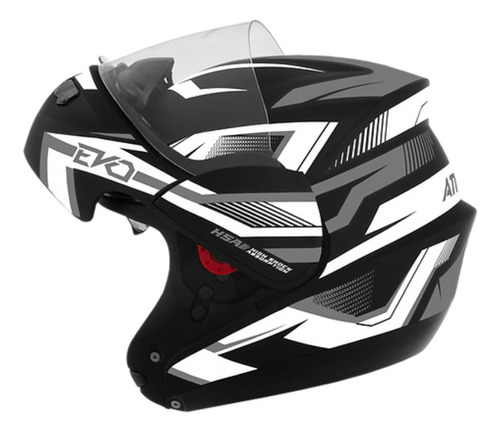 Capacete para moto  escamoteável Pro Tork Attack  EVO  preto e cinza attack evo tamanho 56 