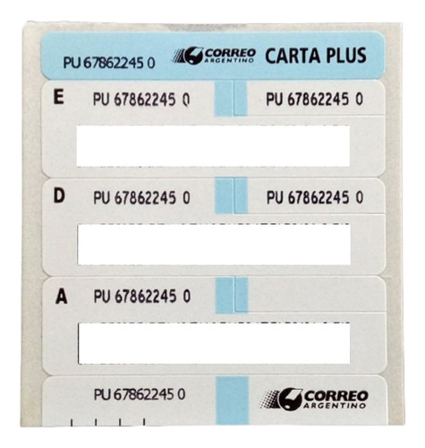 Argentina, Adhesivo Correo Arg Carta Plus Mint L15590