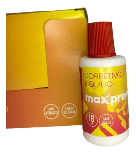Corretivo Líquido Escolar Maxprint 18 Ml Caixa Com 12