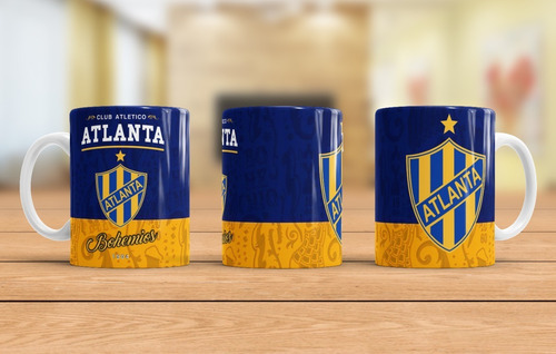 Taza De Cerámica Atlanta, Argentinos Jrs, Banfield, Colon