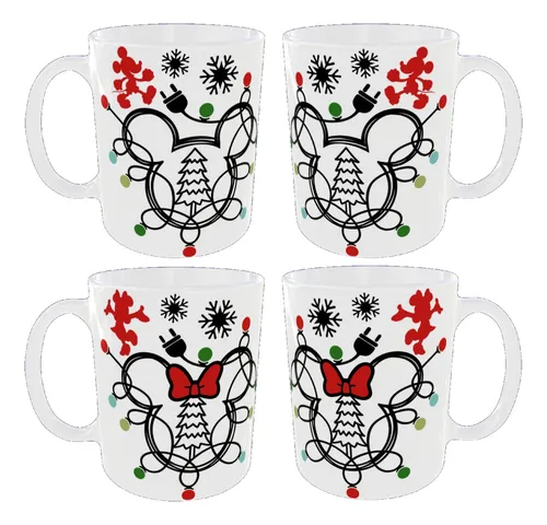 Set De Mugs Navidad Mickey Y Minnie