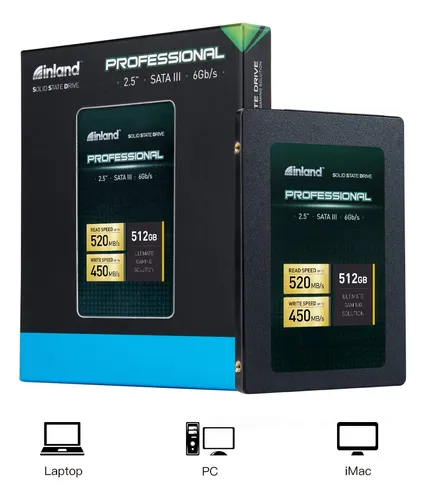 Inland Profesional 512gb Ssd 3d Tlc Nand Sata Iii 6gb/s 2.5.