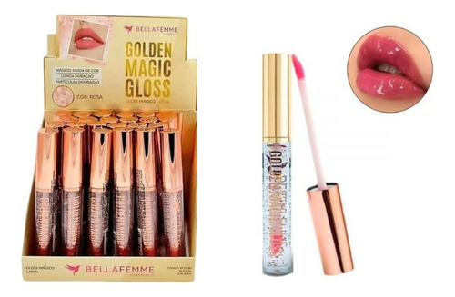 Gloss Mágico Labial Golden Magic - Muda De Cor Na Pele C/ Ph